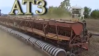 Алтайский тракторный завод   Т 408 с сеялкой в Лебяжке