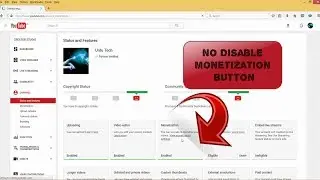 No Disable Monetization Button in YouTube channel what to do?