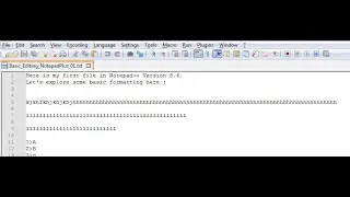 Working with Text Editors Part I : Working with Notepad++