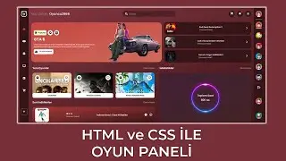 Game Dashboard - HTML ve CSS ile Web Sitesi Oluşturma | Creating a Website with HTML and CSS