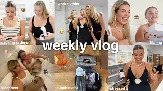 WEEKLY VLOG | Event + Launch, Sleepover, Viral TikTok Desserts, Workouts | Jaz Hand