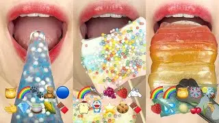 asmr EMOJI FOOD (TIKTOK COMPILATION) RELAXING 틱톡 이모지 먹방 모음집 MUKBANG eating sounds