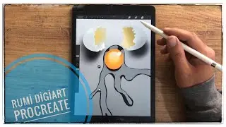 How to draw egg with Procreate