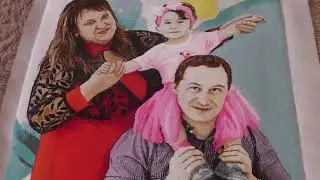 Семейный портрет моей Кумы окончание работы и новый процесс...вышивка бисером