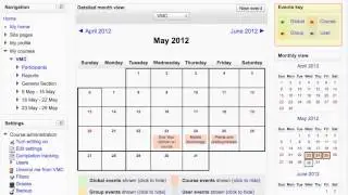 Moodle - Calender block