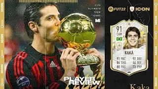 91 PRIME ICON KAKA PLAYER REVIEW | FIFA 22 Ultimate Team