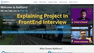 Explain Frontend Project in Interview [RailGuru] | Must watch for freshers #javascript #reactjs