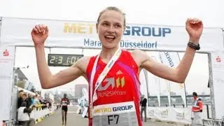Anna Hahner beim Düsseldorf Marathon