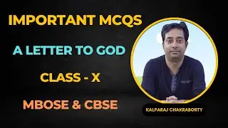 Important MCQs For SSLC 2025 || A Letter To God || English || Class-10 || MBOSE/CBSE