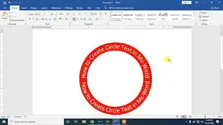 How to Create Circle Text in Ms-Word 2019 | Round Text | Curve Text