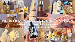 MI RUTINA de VAINILLA para OLER RICO todo el día ✨🍦colección de productos, combos, reseñas, tips