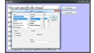 How to Change Font Colour And Font Size in c# At Run Time
