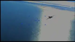 кадры атаки истребителя Су-27 ВКС РФ на БПЛА MQ-9 Reaper в акватории Черного моря