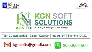 KGN Dynamic AlterNet Qty Calculation| Tally Prime 6.0
