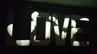 Projection Mapped LOVE Marquee Letters