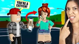 MY SON MET HIS ONLINE GIRLFRIEND! *SHE WAS A CATFISH*  (Roblox Bloxburg Roleplay)