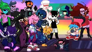 FNF High but - Different Characters Sing It (Everyone Sings High) Week 4