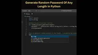 How to Generate Random password of any length in Python 