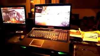 Alienware m17x Need for Speed Hot Pursuit gameplay with Logitech f510