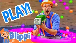 PLAY in a Ball Pit and LEARN Colors with Blippi! | Fun Learning | Educational Videos For Kids