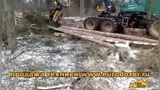 Харвестерная головка Waratah / John Deere 758 HD в работе после капиталки