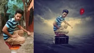 Red Balloon Photo manipulation Tutorial | Photo manipulation effects