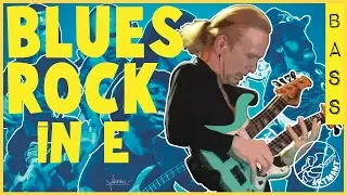 Blues Rock Backing Track in E for BASS