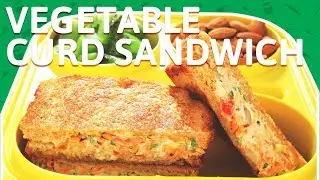 Veg Curd Sandwich - Yogurt Sandwich - Dahi Sandwich with Vegetable Filling - Tiffin Recipes for kids