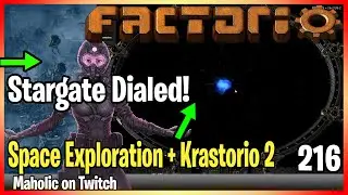 ⚙️Factorio ➡️ Stargate Dialing Biters✅  ➡️Space Exploration + Krastorio 2 🏭⚙️| Gameplay