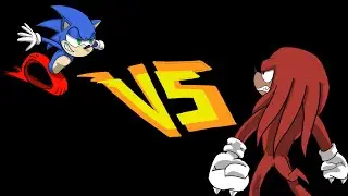 Sonic vs knuckles fight animation