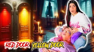 Probé el JUEGO de TERROR RED DOOR YELLOW DOOR a las 3 AM🔴🟡☠️ 