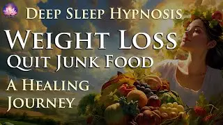 Sleep Hypnosis To Stop Junk Food & Enjoy Weight Loss (Subliminal Affirmations, Rain, Relaxing Music)