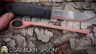Making a Coal Burned Spoon at Bushcraft Camp