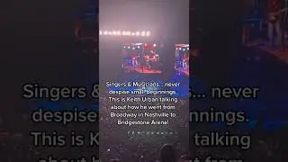 Keith Urban talking about going from Broadway in Nashville to the Bridgestone arena.  #country