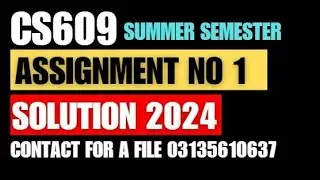 cs609 assignment 1 solution 2024/cs609 assignment 1 solution 2024 summer smeter 💯 Correct solution