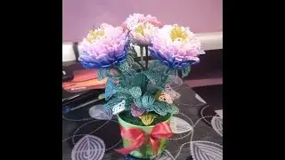 мк хризантема из бисера