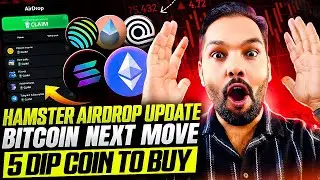 Hamster Airdrop Update ll Bitcoin Next Move ll 5 Dip Coin to Buy 💰