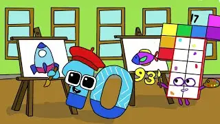 Trigintillion Vs Numberblocks 17 in art class | Wonderland number fanmade coloring story