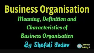 What is Business Organisation ? | Meaning, Definition and Characteristics | In Hindi