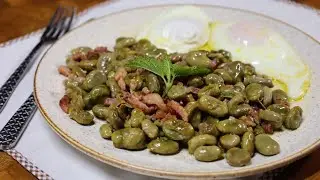 This recipe with broad beans is ready in minutes and is delicious!