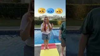 Whoever gets it wrong jumps in the pool😮