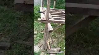 IDE KREATIF RANGKA BALE DAUR ULANG DARI KAYU BEKAS (BALAI DEPAN RUMAH)