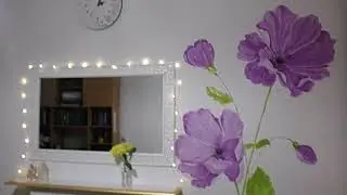 Рисунки на стенах, декоративный камин