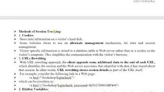 Sessions and ways of Session Tracking