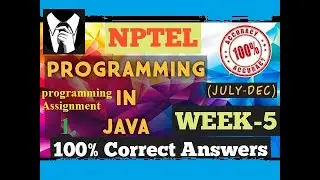 programming in java-Nptel week 5||Programming assignment 1 nptel||NPTEL JAVA SOLUTION ||July 2021