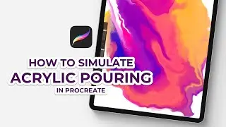 How to do digital acrylic pouring in Procreate (Easy 1 minute tutorial!)(