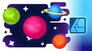 Galaxy Simple Illustration Vector Art Affinity Designer 2 Tutorial