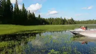 MiniJet Boat Log Jump!! OUCH!!