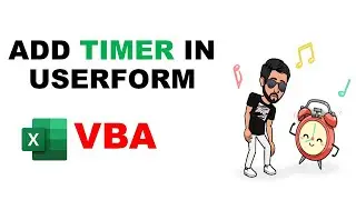 Insert Timer Through VBA in Userforms | Advance Excel 