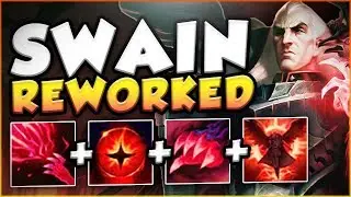 NEW SWAIN REWORK TOP GAMEPLAY IS ACTUALLY SO STUPID! REWORKED SWAIN TOP GAMEPLAY! League of Legends